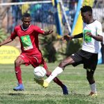 James Skiye Ndlovu (black and white jersey) during the Kay Motsepe School Championship
