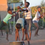 Some children used the time off from school to play Photo by TK Mashaba
