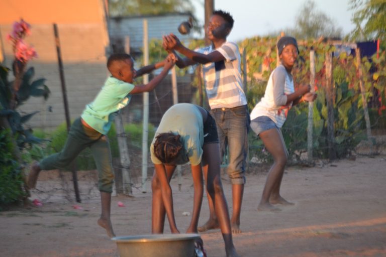 Some children used the time off from school to play Photo by TK Mashaba
